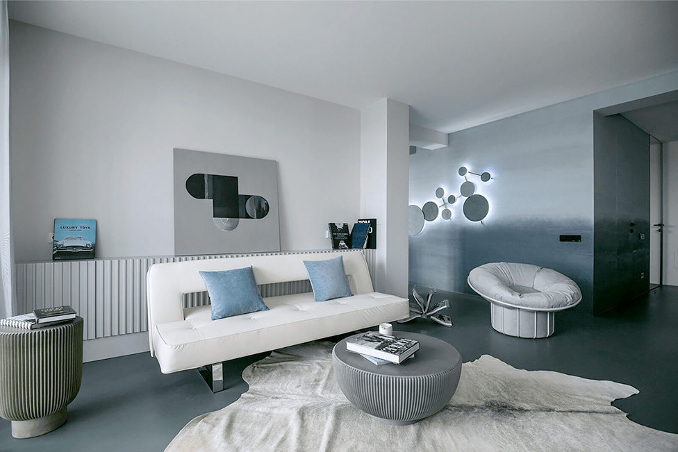 наливной пол в интерьере дома. ZrobymArchitects MidnightFlat 2. наливной пол в интерьере дома фото. наливной пол в интерьере дома-ZrobymArchitects MidnightFlat 2. картинка наливной пол в интерьере дома. картинка ZrobymArchitects MidnightFlat 2. В современном дизайне интерьеров наливной пол уже давно перестал восприниматься как отделочный материал исключительно для промышленных и общественных интерьеров. В первую очередь зарубежные, но сейчас и российские дизайнеры отдают предпочтение практичным наливным полам в интерьерах квартир и загородных домов.
