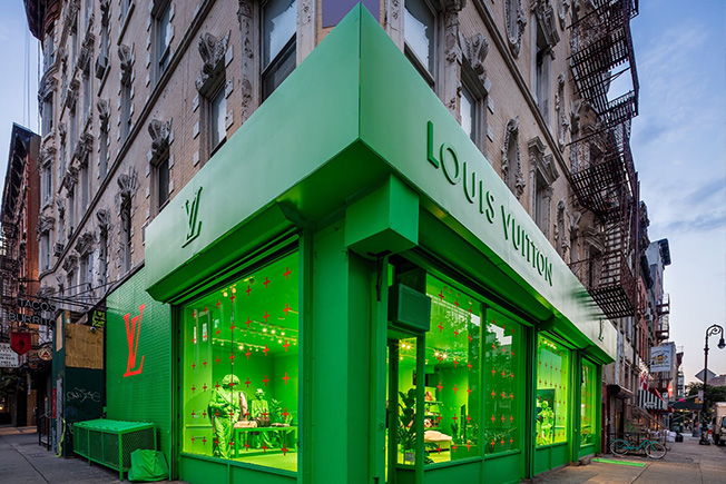 Зеленый бутик Louis Vuitton в Нью-Йорке • Интерьеры • Дизайн • Интерьер+Дизайн